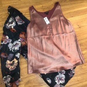 Bundle - Floral Blazer & Metalic Top